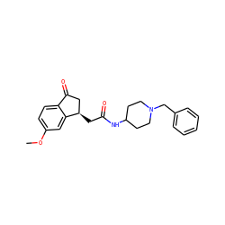 COc1ccc2c(c1)[C@H](CC(=O)NC1CCN(Cc3ccccc3)CC1)CC2=O ZINC000013470601