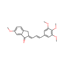 COc1ccc2c(c1)C(=O)/C(=C/C=C/c1cc(OC)c(OC)c(OC)c1)C2 ZINC000169310179