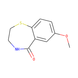 COc1ccc2c(c1)C(=O)NCCS2 ZINC000066349430