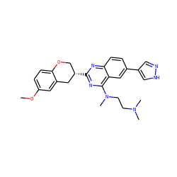 COc1ccc2c(c1)C[C@@H](c1nc(N(C)CCN(C)C)c3cc(-c4cn[nH]c4)ccc3n1)CO2 ZINC000066099991