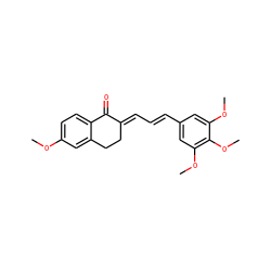 COc1ccc2c(c1)CC/C(=C\C=C\c1cc(OC)c(OC)c(OC)c1)C2=O ZINC000169306987