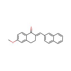 COc1ccc2c(c1)CC/C(=C\c1ccc3ccccc3c1)C2=O ZINC000004826262