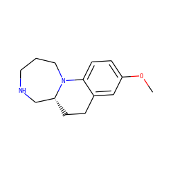 COc1ccc2c(c1)CC[C@@H]1CNCCCN21 ZINC001772571594