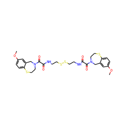COc1ccc2c(c1)CN(C(=O)C(=O)NCCSSCCNC(=O)C(=O)N1CCSc3ccc(OC)cc3C1)CCS2 ZINC000163029113