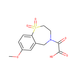 COc1ccc2c(c1)CN(C(=O)C(=O)O)CCS2(=O)=O ZINC000043152601