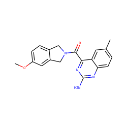 COc1ccc2c(c1)CN(C(=O)c1nc(N)nc3ccc(C)cc13)C2 ZINC000146709779