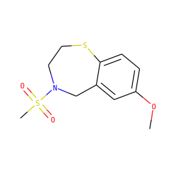 COc1ccc2c(c1)CN(S(C)(=O)=O)CCS2 ZINC000035283039