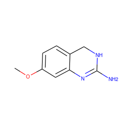 COc1ccc2c(c1)N=C(N)NC2 ZINC000029131132