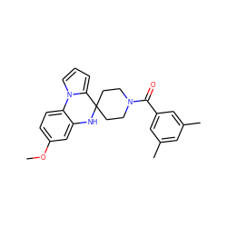 COc1ccc2c(c1)NC1(CCN(C(=O)c3cc(C)cc(C)c3)CC1)c1cccn1-2 ZINC000064858687