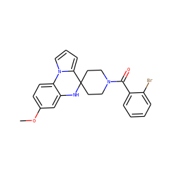 COc1ccc2c(c1)NC1(CCN(C(=O)c3ccccc3Br)CC1)c1cccn1-2 ZINC000035399507
