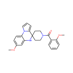 COc1ccc2c(c1)NC1(CCN(C(=O)c3ccccc3OC)CC1)c1cccn1-2 ZINC000035399533