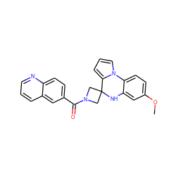 COc1ccc2c(c1)NC1(CN(C(=O)c3ccc4ncccc4c3)C1)c1cccn1-2 ZINC000299824236