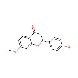 COc1ccc2c(c1)O[C@@H](c1ccc(O)cc1)CC2=O ZINC000002549347