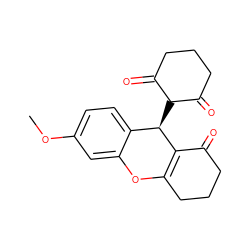 COc1ccc2c(c1)OC1=C(C(=O)CCC1)[C@@H]2C1C(=O)CCCC1=O ZINC000100106935