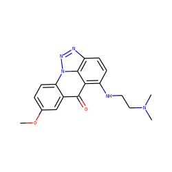 COc1ccc2c(c1)c(=O)c1c(NCCN(C)C)ccc3nnn2c31 ZINC000005732922