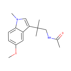 COc1ccc2c(c1)c(C(C)(C)CNC(C)=O)cn2C ZINC000035875190