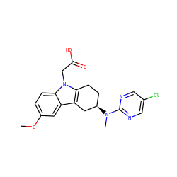COc1ccc2c(c1)c1c(n2CC(=O)O)CC[C@@H](N(C)c2ncc(Cl)cn2)C1 ZINC000118870121