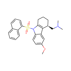 COc1ccc2c(c1)c1c(n2S(=O)(=O)c2cccc3ccccc23)CCC[C@H]1CN(C)C ZINC000028094140