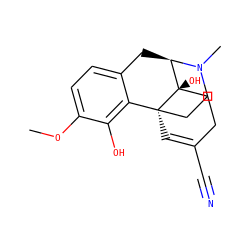 COc1ccc2c(c1O)[C@@]13C=C(C#N)CC[C@@]1(O)[C@@H](C2)N(C)CC3 ZINC000013648771