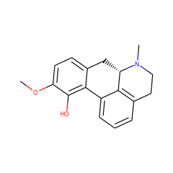 COc1ccc2c(c1O)-c1cccc3c1[C@H](C2)N(C)CC3 ZINC000001567791