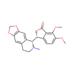 COc1ccc2c(c1OC)C(=O)O[C@H]2[C@H]1c2cc3c(cc2CCN1C)OCO3 ZINC000019796064