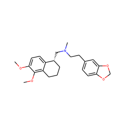 COc1ccc2c(c1OC)CCC[C@H]2CN(C)CCc1ccc2c(c1)OCO2 ZINC000013761399
