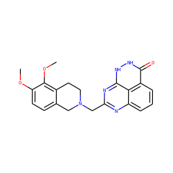 COc1ccc2c(c1OC)CCN(Cc1nc3cccc4c(=O)[nH][nH]c(n1)c34)C2 ZINC000059277937