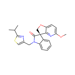 COc1ccc2c(n1)[C@@]1(CO2)C(=O)N(Cc2csc(C(C)C)n2)c2ccccc21 ZINC000103177805