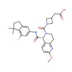 COc1ccc2c(n1)CCN(C(=O)N1CC(CC(=O)O)C1)[C@H]2C(=O)Nc1cc(F)c2c(c1)CCC2(C)C ZINC001772656698