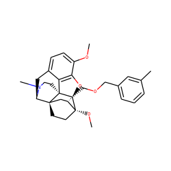 COc1ccc2c3c1O[C@@H]1[C@]34CCN(C)[C@H](C2)[C@]42CC[C@@]1(OC)[C@@H](COCc1cccc(C)c1)C2 ZINC000096172379