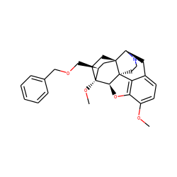 COc1ccc2c3c1O[C@@H]1[C@]34CCN[C@H](C2)[C@]42CC[C@@]1(OC)[C@@H](COCc1ccccc1)C2 ZINC000148666072