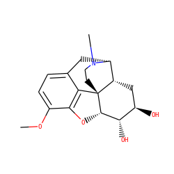 COc1ccc2c3c1O[C@H]1[C@@H](O)[C@H](O)C[C@H]4[C@@H](C2)N(C)CC[C@]314 ZINC000096910740