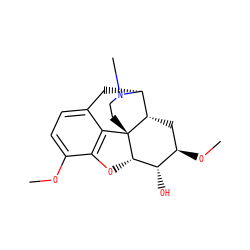 COc1ccc2c3c1O[C@H]1[C@@H](O)[C@H](OC)C[C@H]4[C@@H](C2)N(C)CC[C@]314 ZINC000096910739