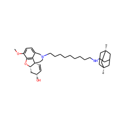 COc1ccc2c3c1O[C@H]1C[C@@H](O)C=C[C@@]31CCN(CCCCCCCCCNC13CC4C[C@](C)(C1)C[C@@](C)(C4)C3)C2 ZINC000095571654