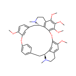 COc1ccc2cc1Oc1ccc(cc1)C[C@H]1c3cc(c(OC)cc3CCN1C)Oc1c(OC)c(OC)c(OC)c3c1[C@H](C2)N(C)CC3 ZINC000019685806