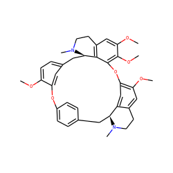 COc1ccc2cc1Oc1ccc(cc1)C[C@H]1c3cc(c(OC)cc3CCN1C)Oc1c(OC)c(OC)cc3c1[C@@H](C2)N(C)CC3 ZINC000038146181