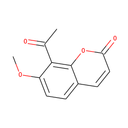 COc1ccc2ccc(=O)oc2c1C(C)=O ZINC000002562448
