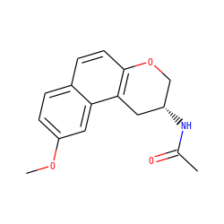 COc1ccc2ccc3c(c2c1)C[C@@H](NC(C)=O)CO3 ZINC000000017521