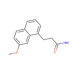 COc1ccc2cccc(CCC(N)=O)c2c1 ZINC000013781823