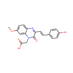COc1ccc2nc(/C=C/c3ccc(O)cc3)c(=O)n(CC(=O)O)c2c1 ZINC001772646479