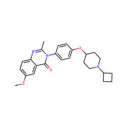 COc1ccc2nc(C)n(-c3ccc(OC4CCN(C5CCC5)CC4)cc3)c(=O)c2c1 ZINC000040939932