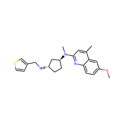 COc1ccc2nc(N(C)[C@H]3CC[C@H](NCc4ccsc4)C3)cc(C)c2c1 ZINC000028950876