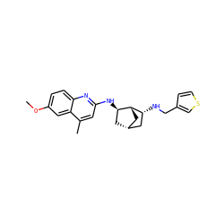 COc1ccc2nc(N[C@@H]3C[C@@H]4C[C@H]3[C@H](NCc3ccsc3)C4)cc(C)c2c1 ZINC000028950864