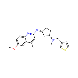 COc1ccc2nc(N[C@H]3CC[C@H](N(C)Cc4ccsc4)C3)cc(C)c2c1 ZINC000028950871