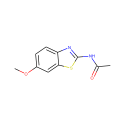 COc1ccc2nc(NC(C)=O)sc2c1 ZINC000012417413