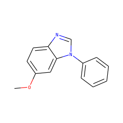 COc1ccc2ncn(-c3ccccc3)c2c1 ZINC000000361259