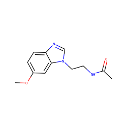 COc1ccc2ncn(CCNC(C)=O)c2c1 ZINC000000008256