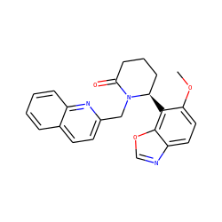 COc1ccc2ncoc2c1[C@@H]1CCCC(=O)N1Cc1ccc2ccccc2n1 ZINC000167871583