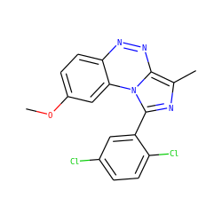 COc1ccc2nnc3c(C)nc(-c4cc(Cl)ccc4Cl)n3c2c1 ZINC000095579068