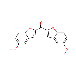 COc1ccc2oc(C(=O)c3cc4cc(OC)ccc4o3)cc2c1 ZINC000028647200